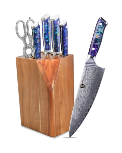 WILDMOK-7PCS-DAMASCUS-STEEL-VG10-PREMIUM-KNIFE-BLOCK-SET-RESIN-HANDLE-PROFESSIONAL-CHEF-KNIVES-SET-WITH-GIFT-BOX