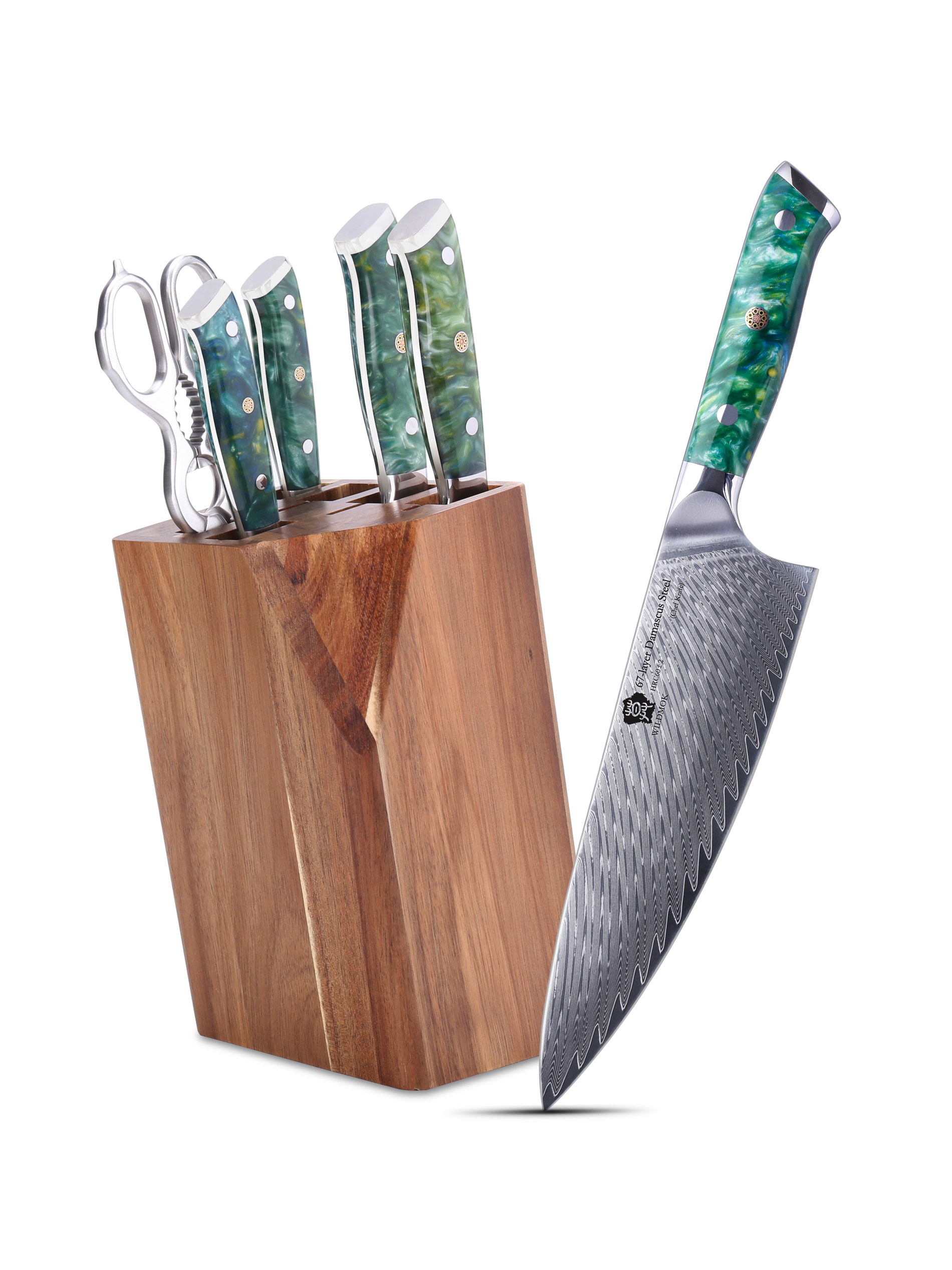 WILDMOK-DAMASCUS-KITCHEN-KNIFE-SET-WITH-BLOCK-PREMIUM-QUALITY-7-PCS-KITCHEN-KNIFE-BLOCK-SET-WITH-RESIN-HANDLE