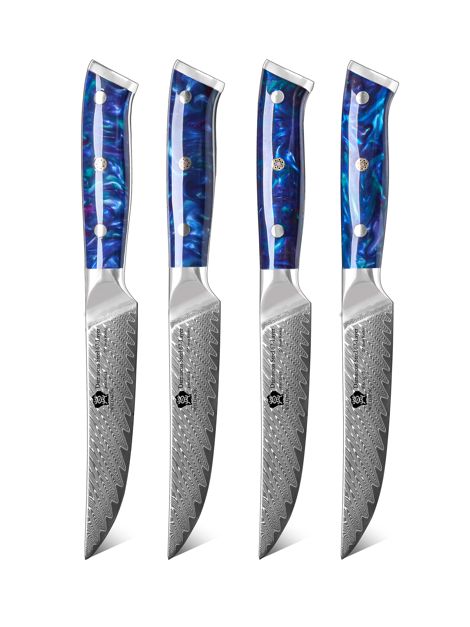 WILDMOK-4PCS-VG10-DAMASCUS-STEAK-KNIFE-SET