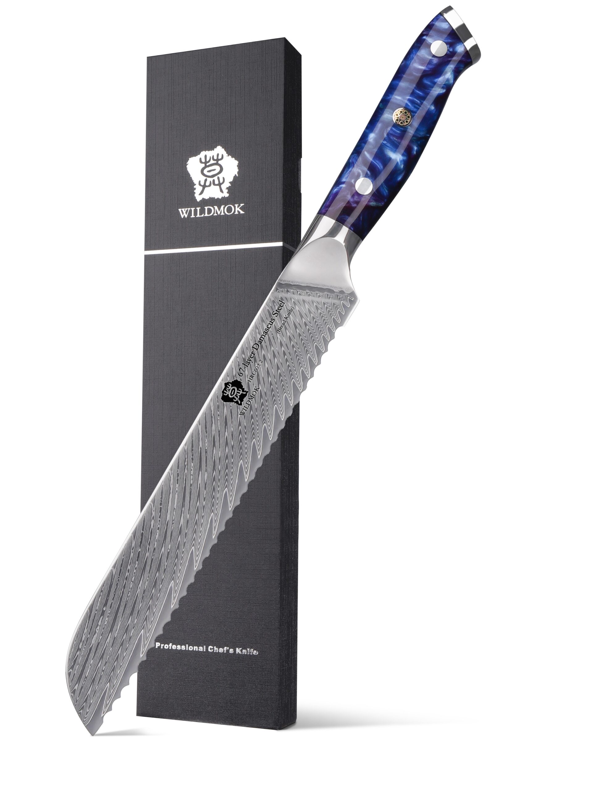 Vvwgkpk bread knives 8 inch sharp German stainless steel knife