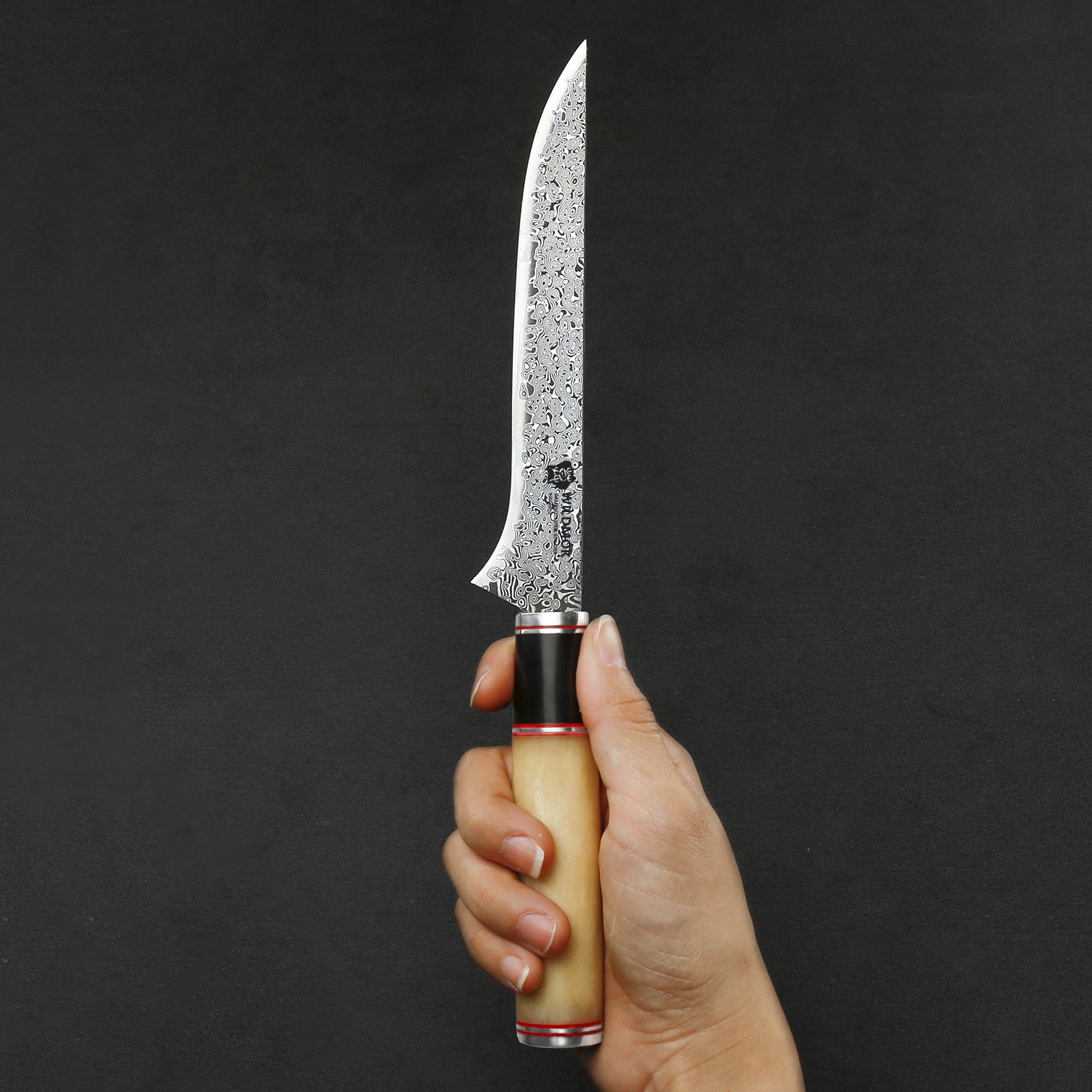 WILDMOK-DAMASCUS-BONING-KNIFE-6-INCH-FISH-FILLETING-KNIFE-WITH-CAMEL-BONE-HANDLE