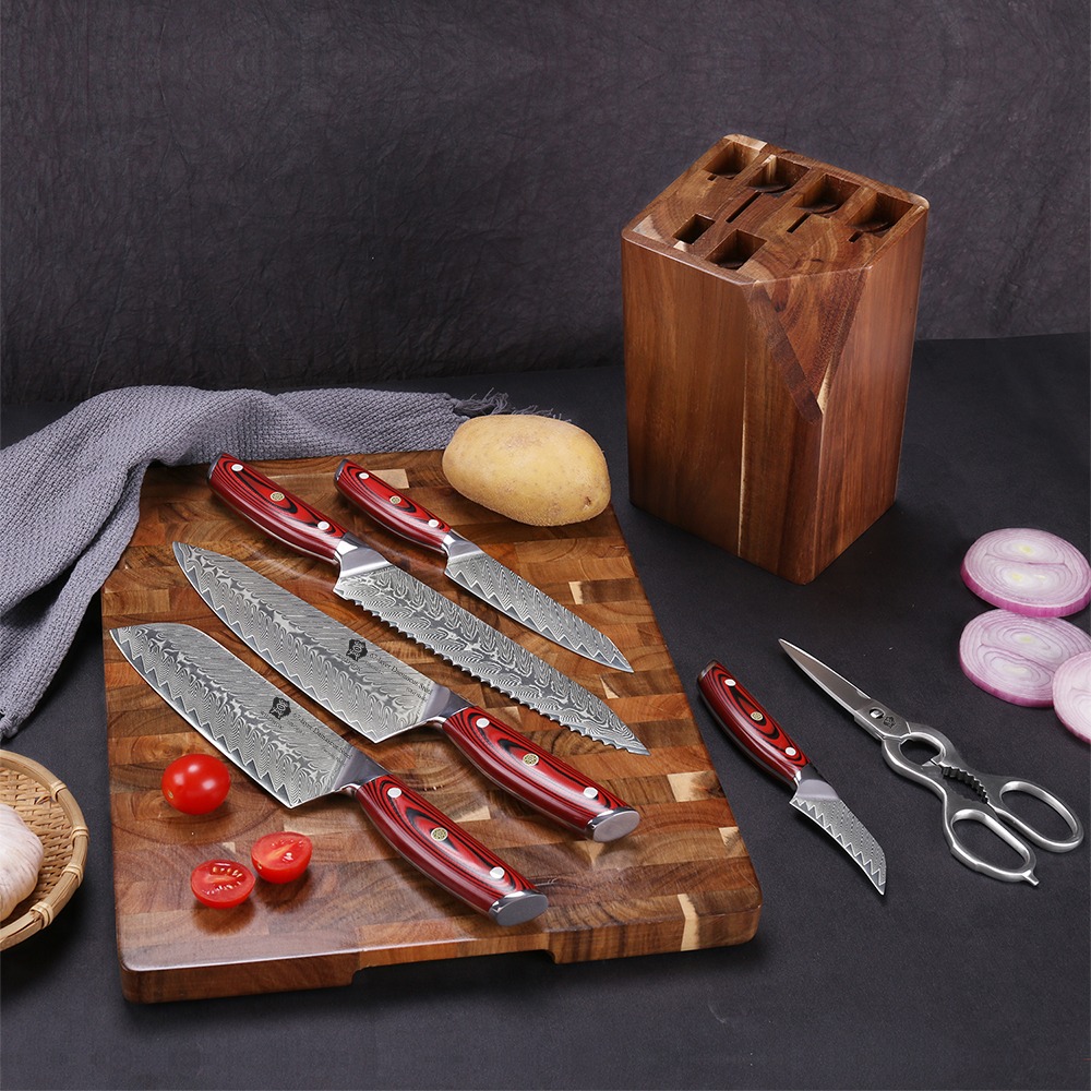 WILDMOK-DAMASCUS-STEEL-KNIFE-BLOCK-SET-7-PCS-KITCHEN-PRO-KITCHEN-KNIFE-SET-WITH-G10-HANDLE