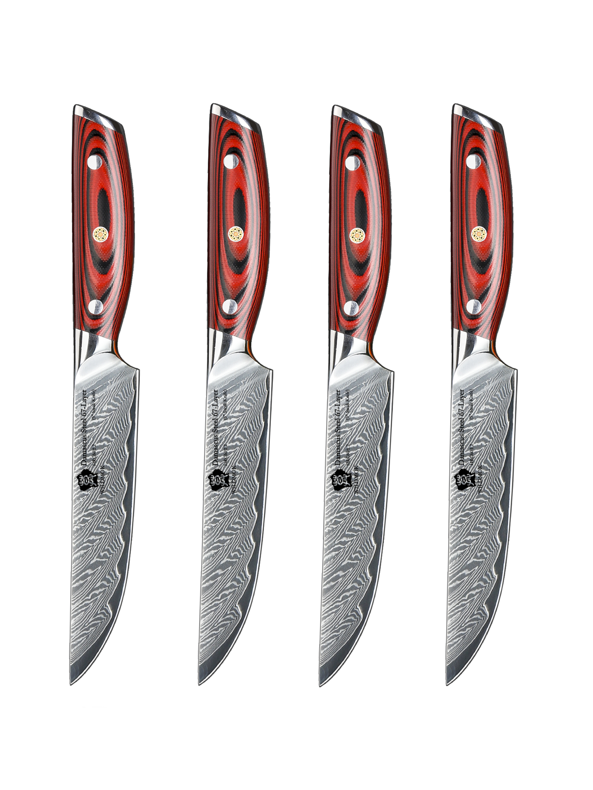 WILDMOK-4PCS-DAMASCUS-STEAK-KNIFE-SET-WITH-FULL-TANG-G10-HANDLE