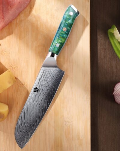 WILDMOK-7-INCH-SANTOKU-KNIFE-DAMASCUS-STEEL-ASIAN-KNIFE-WITH-GREEN-RESIN-HANDLE