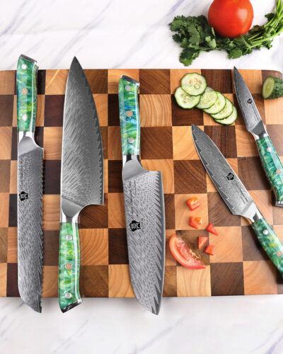 WILDMOK-DAMASCUS-KNIFE-SET-5-PCS-WITH-GIFT-BOX-KITCHEN-KNIFE-SET-PROFESSIONAL-CHEF-KNIFE-SET-WITH-GREEN-RESIN-HANDLE