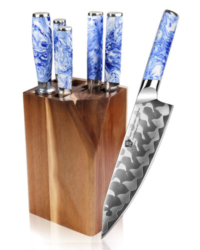 WILDMOK-7PCS-ERGONOMIC-BLUE-AND-WHITE-PORCELAIN-PATTERN-KNIFE-SET