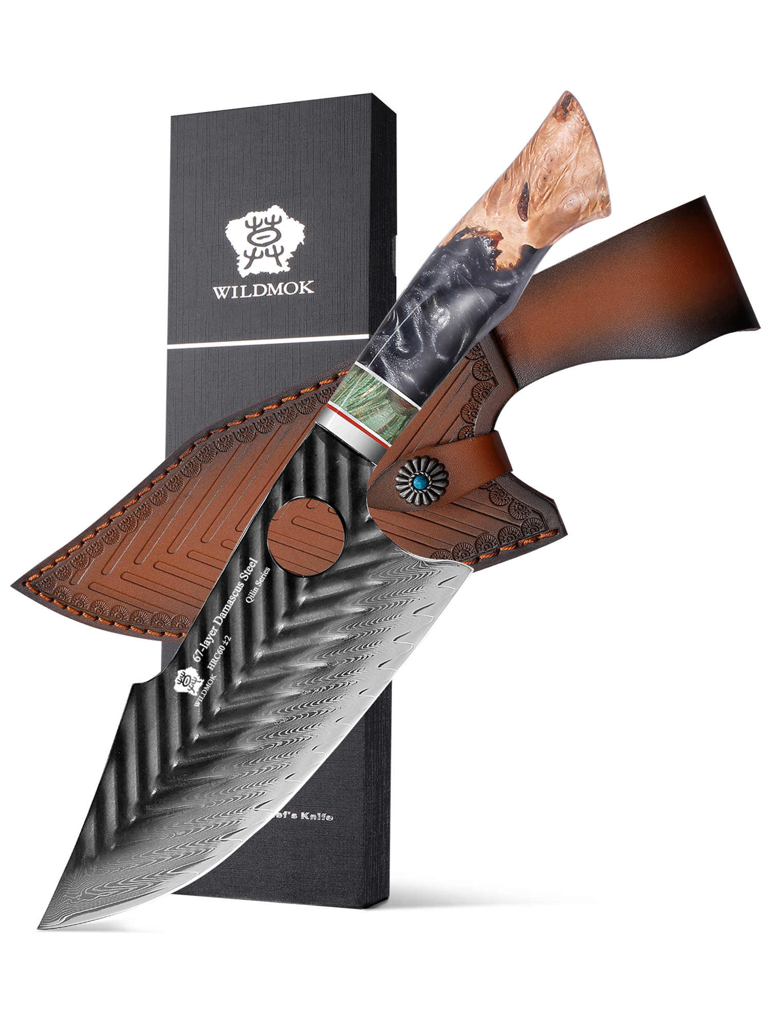 WILDMOK-KIRIN-SERIES-DAMASCUS-KITCHEN-BUTCHER-KNIFE