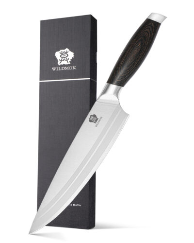 Wildmok German Stainless Steel Chef Knife With Premium Pakkawood Handle For Kitchen