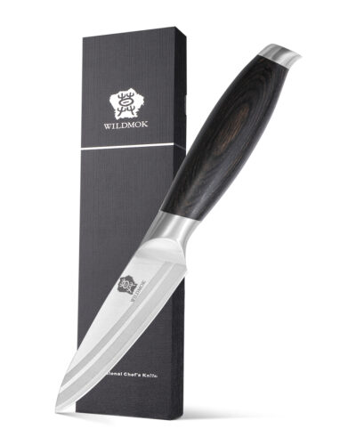 Wildmok German Stainless Steel Fruit Paring Knife With Premium Pakkawood Handle